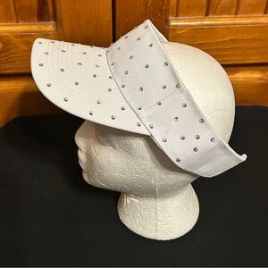 Embellished White Visor